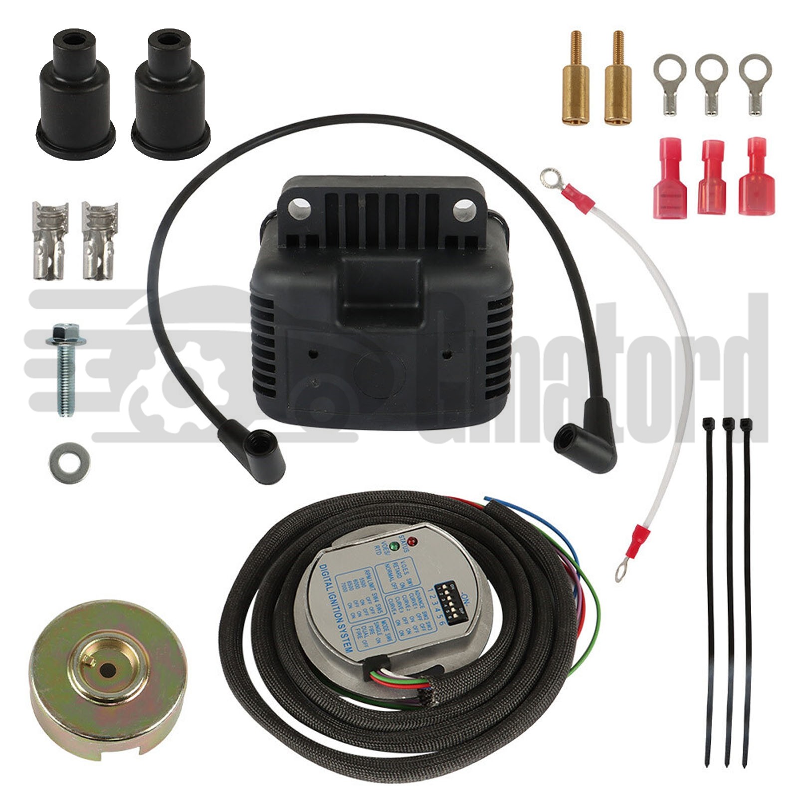 Single Fire Programmable Ignition Coil Kit 53-660 For EVO Big Twin XL Sportster