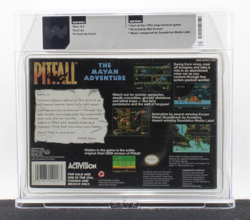 Super Nintendo SNES Pitfall: The Mayan Adventure (1994) WATA 8.5 A+ - Image 2 of 4