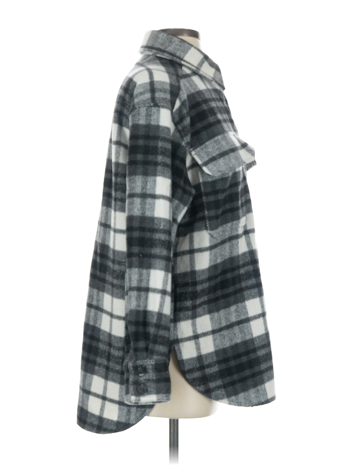 H&M Women Gray Coat S thumbnail 3