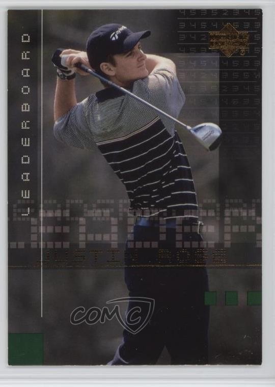 2002 Upper Deck Leaderboard Justin Rose #117 Rookie RC 05k6