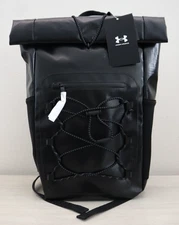 Under Armour 1382311-001 Unisex Black UA Summit Roll Top Backpack $140