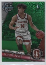 2023-24 Bowman U Chrome Green Shimmer Refractor 45/99 Spencer Jones #74 0r4