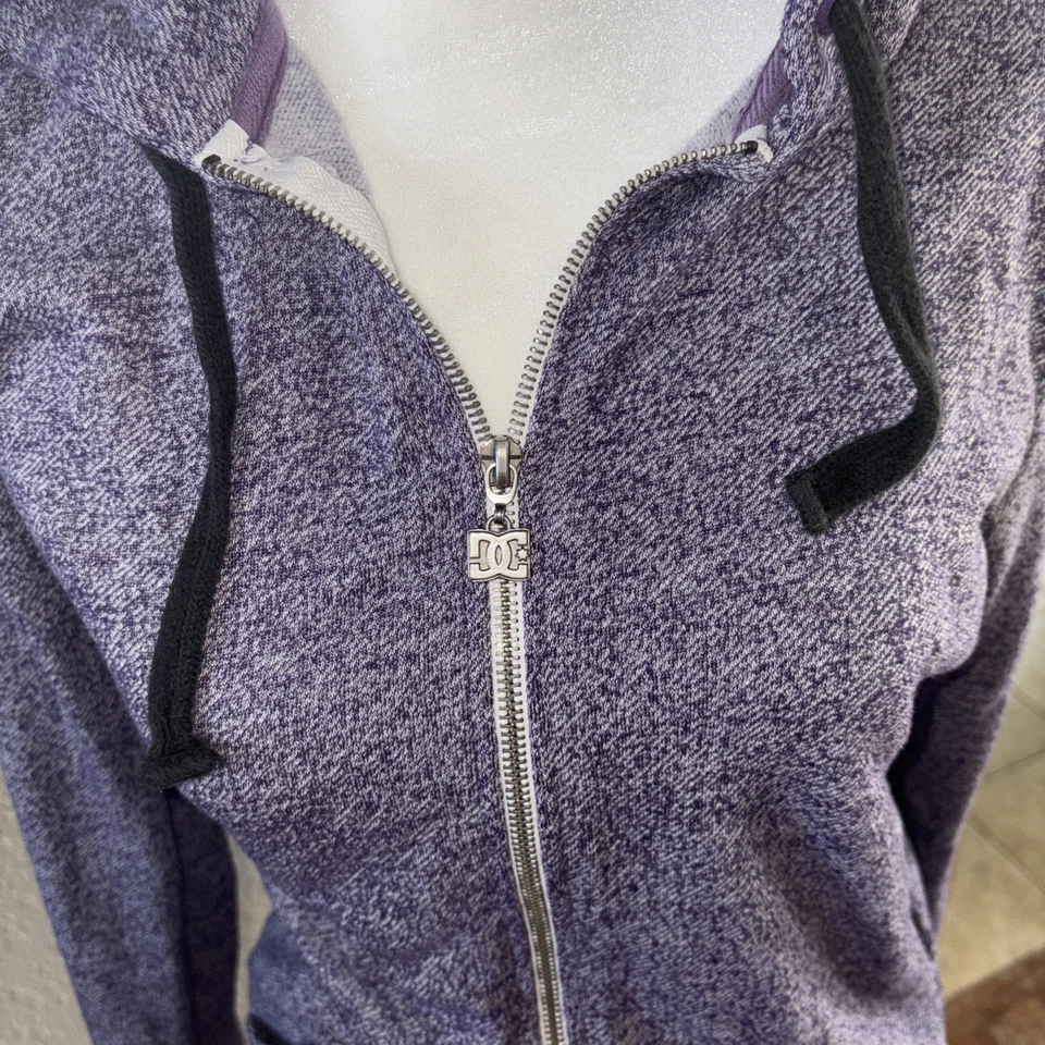 DC Púrpura Y2K Cremallera Sudadera con Capucha Chaqueta Mujer Talla Pequeña  Foto 4 de 4