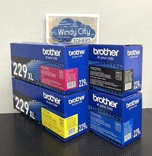 Brother TN229XL Toner Cartridge Set 4-Pack BCMY Genuine OEM Sealed New