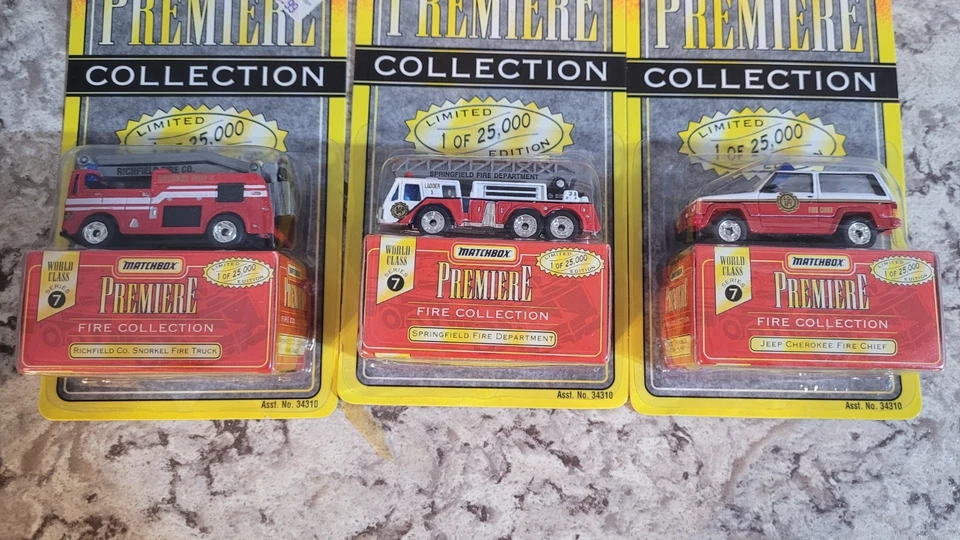 Matchbox 1996 Premiere Fire Collection - Series 7 Entire Set of 6 - /25000 NIB! - Image 3 of 4
