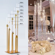 5 - 8 Heads Arms Wedding Cake Acrylic Candelabra Candle Stick Holder Centerpiece — image 2