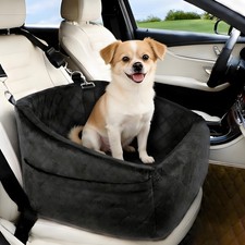 Dog Booster Car Seat with Safety Belt Washable Cotton Pet Car Bed for S  M Dogs