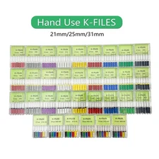 Dental Endo K Files Stainless Steel Root Canal Hand Files 21mm 25mm 31mm
