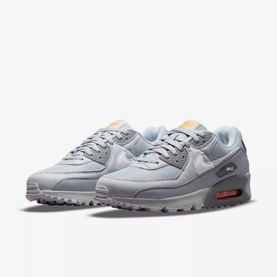 DR0145-001 Nike Air Max 90 Wolf Grey Kumquat Cool Grey Weiss Herren Turnschuhe