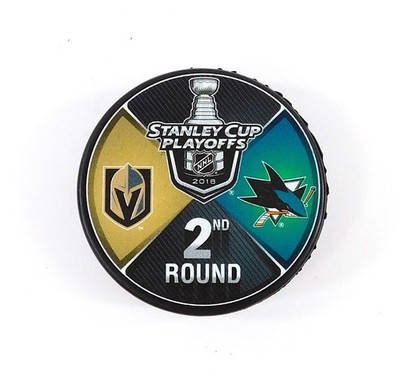 2018 Stanley Cup Playoffs 2nd Round Knights vs Sharks Official NHL Hockey Puck