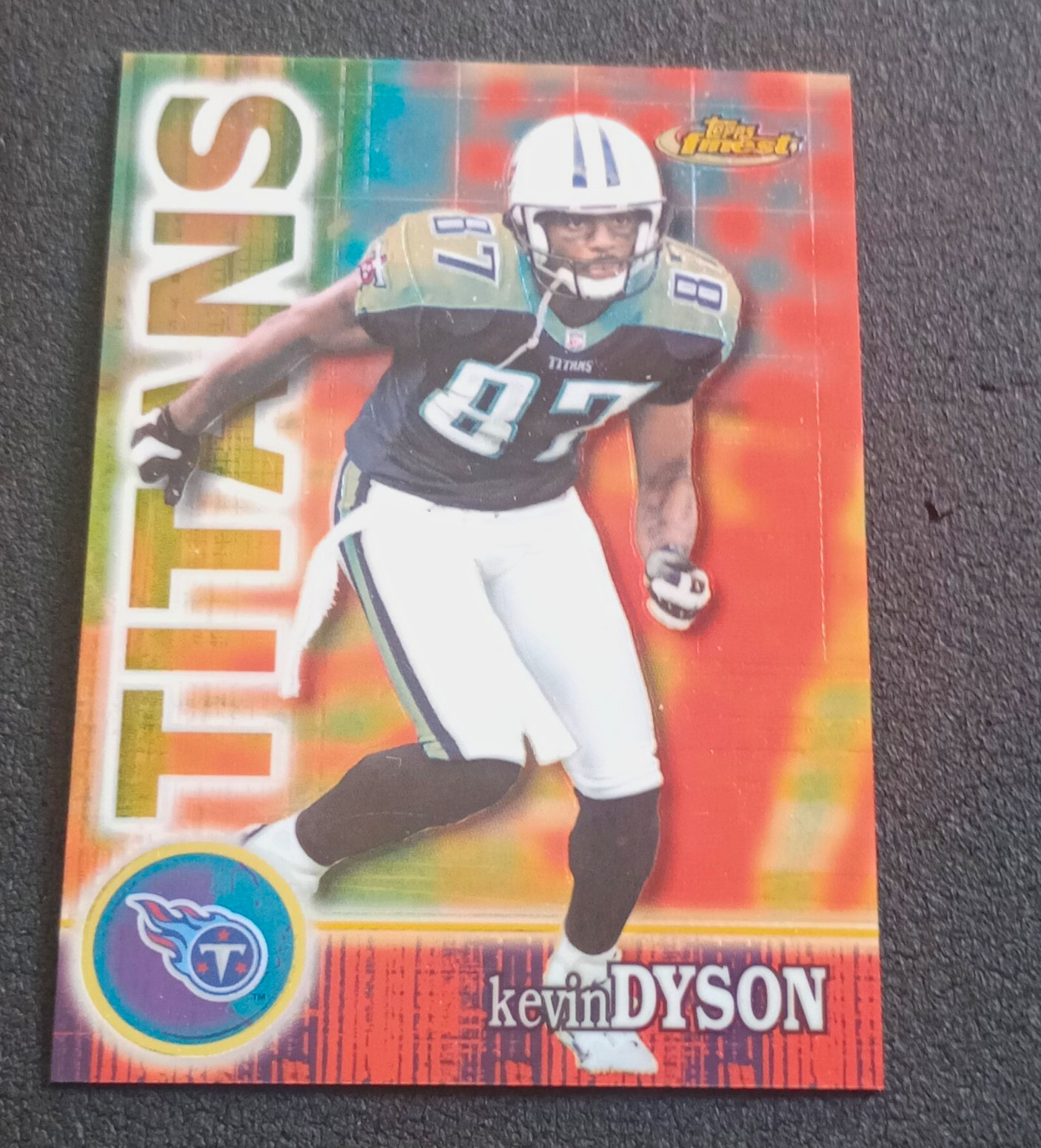 Topps Kevin Dyson 2000 Finest #81 Gold Refractor Die-Cut /300 Titans
