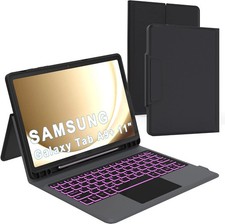 Backlit Keyboard Case for Samsung Galaxy Tab A9 11" with Trackpad Kickstand
