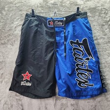 Fairtex Muay Thai Shorts Large Blue Black MMA Training Fight Gear