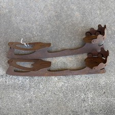 Vintage Clamp On Metal Ice Skates