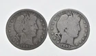 1892-1915 Lot 2 1901-S 1902 Barber 90% Half Dollars - Coin Collection *988
