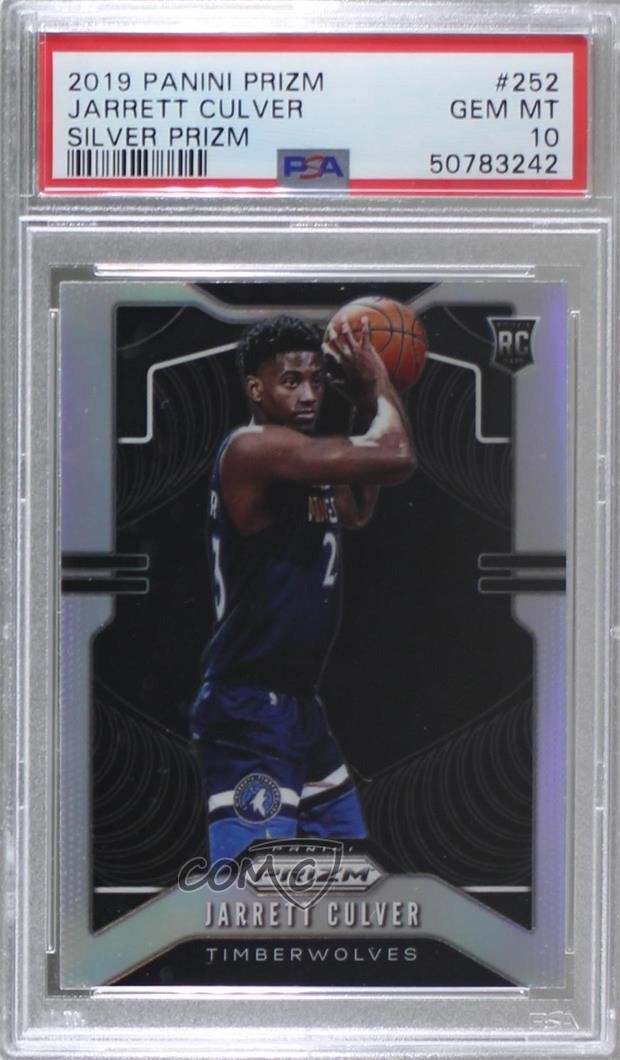 2019-20 Panini Prizm Rookie Silver Prizm Jarrett Culver #252 PSA 10 GEM MT 1q7