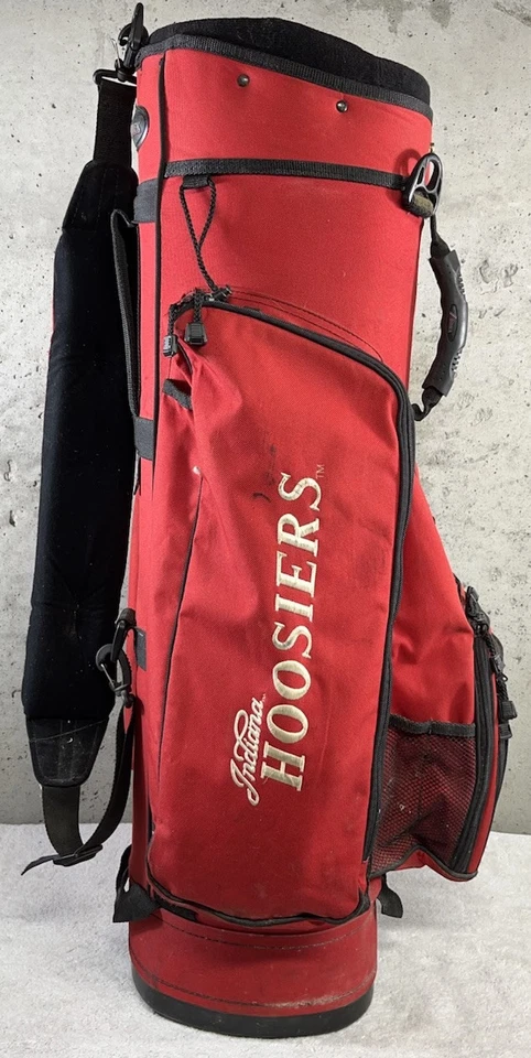 Carro de golf Indiana University Hoosiers rojo Datrek bolsa de 8 vías con cubierta para lluvia Foto 2 de 4