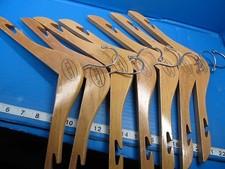 7 Vintage Talbot's Wooden Hangers Clothes Hangers 15"