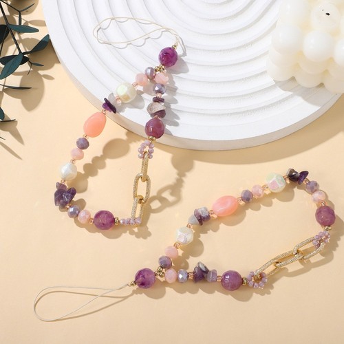 2 Pcs Handy Kette Telefon -Armband Perlenbesetztes Handy-Schlüsselband - 第 8/11 張圖片