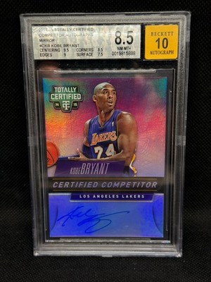 2014 Totally Certified Kobe Bryant Mirror /25 Auto BGS 8.5 Auto 10