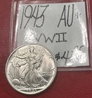1943 Walking Liberty Silver Half Dollar (AU+) About Uncirculated “WWII” ENN Coin