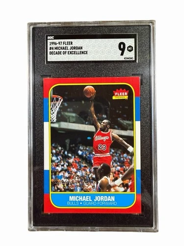Michael Jordan 1996-97 Fleer #4 Decade of Excellence SGC 9