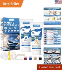 Marine Fiberglass Repair Kit Color Match, 3.5oz/100g Gel Coat Repair Kit for ...