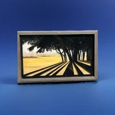 Vintage Pair of 1970’s Lulu’s Reverse Painted , Silhouette Artwork