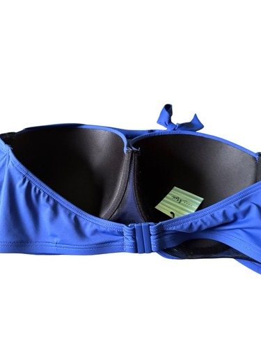 BNWT Pour Moi Blue Soleil Lightly Padded Bikini top Size 38FF - Picture 2 of 3