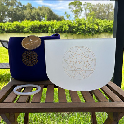 MEINL Sonic Energy Crystal Singing Bowl 639 w/ Case O-Ring