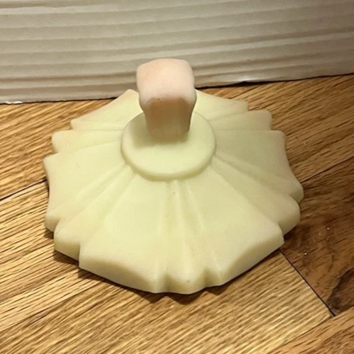 Fenton Burmese Uranium Candy Jar Lid Only Unpainted