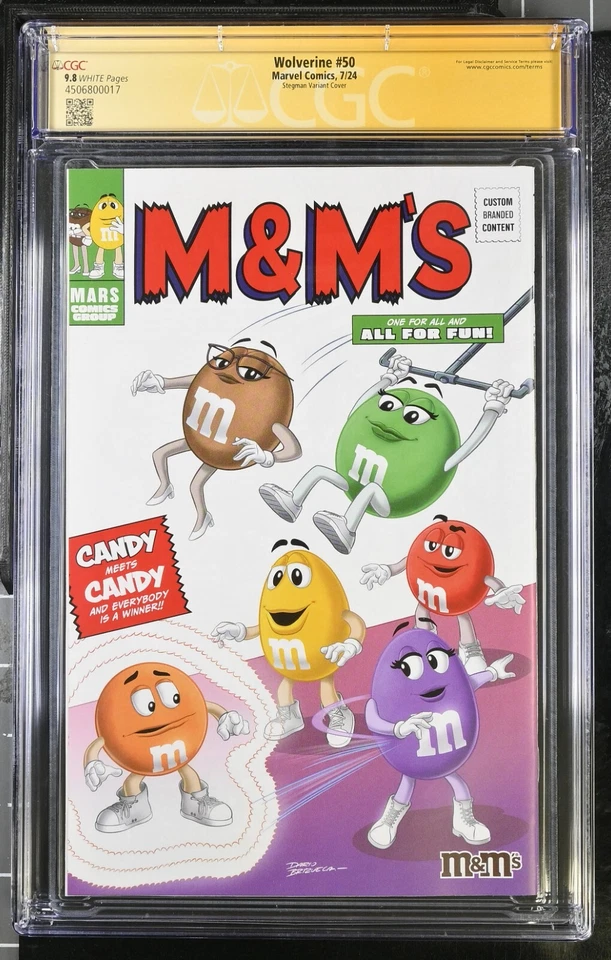 WOLVERINE #50 CGC 9.8 标志 RYAN STEGMAN * * * 流行 * * 罕见 1: 50 — 第 2/3 张图片