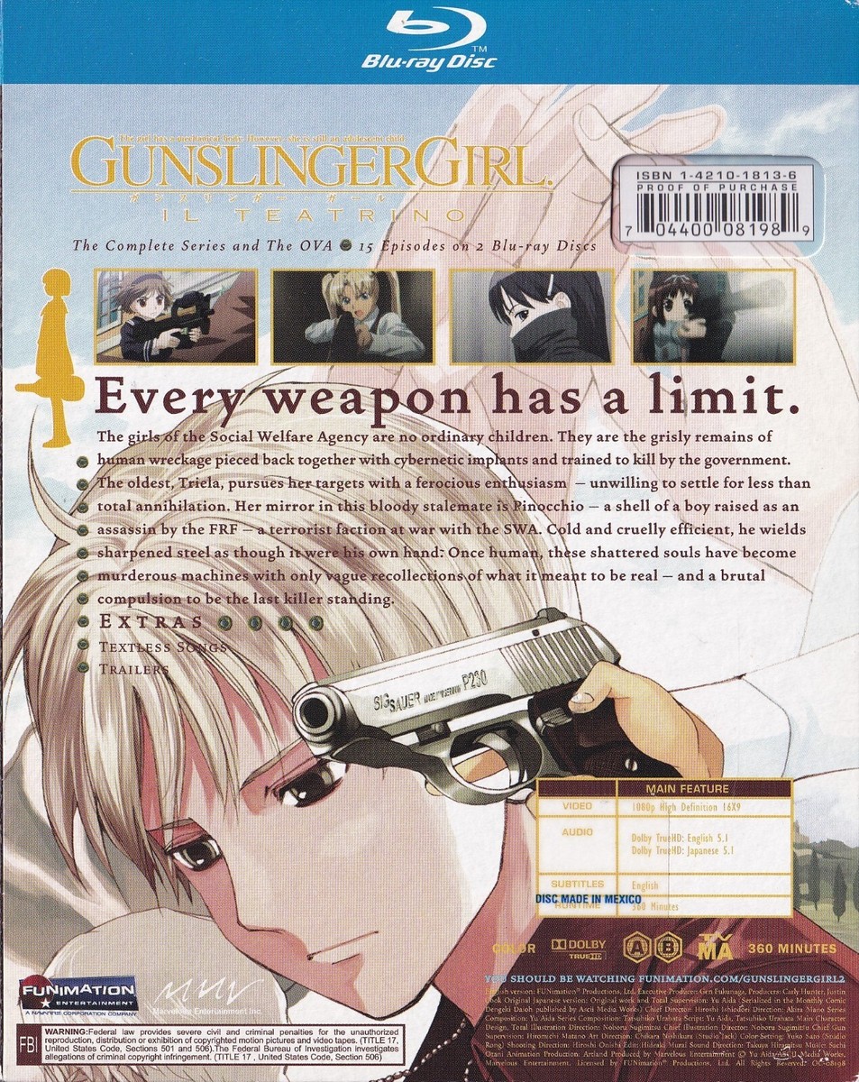 (未使用･未開封品)　Gunslinger Girl Gunslinger Girl II Teatrino: Ssn 1 [Blu-ray] 0pbj0lf Amazon.com: Gunslinger Girl: Complete Collection (includes