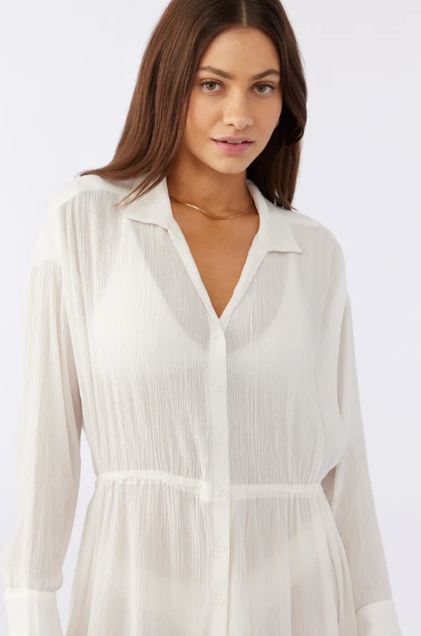 O'Neill Mujer PEQUEÑO Sólidos de Agua Salada Cami Natación Encubrimiento en Vainilla Foto 4 de 4