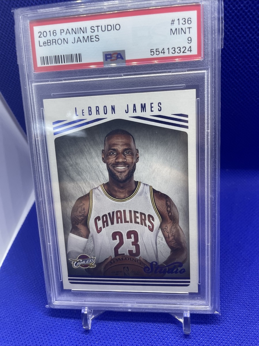 2016-17 Panini Studio LEBRON JAMES Portrait #136 Cavaliers Lakers