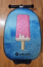 Scooter Suitcase, Foldable Scooter Luggage For Kids Ages 2-5 - Ice Cream Graphic