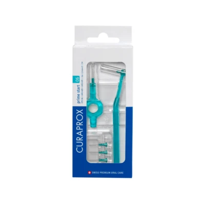 Curaprox Prime Plus Starter Set - 5x CPS06 türkis Interdentalbürsten 2 Halter