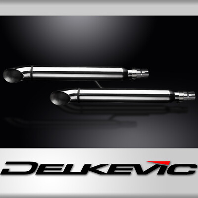 Honda VTX1300S 03-07 Delkevic 21'' Curved Out Stainless Cruiser Exhaust Mufflers
