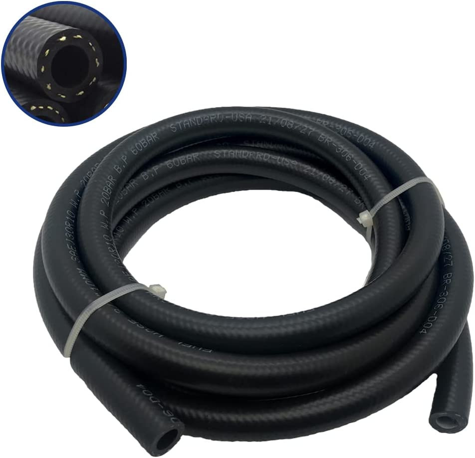 3/8 Fuel Line Hose - 10FT High-Pressure 300PSI Transmission Cooler Hose NBR Hose