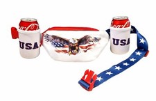 USA Eagle Merica Beverage Belt Fanny Pack Holster All American Classic Costum...
