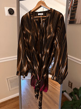 Calvin Klein Button Down Belted Shift Dress Size Medium