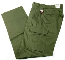 NEW ELBECO MENS TEK3 POLY COTTON TWILL CARGO PANTS E619RN OD GREEN 33 UNHEMMED