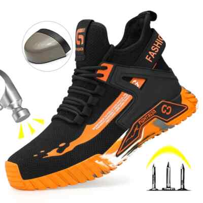 High Top Men Boots Safety Protective Work Shoes Waterproof Light Hiking Sneakers