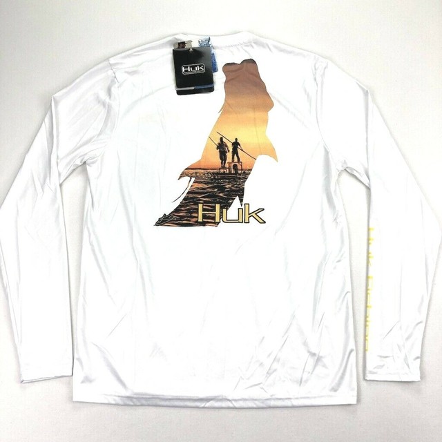Huk Kscott Men S Performance Fabric Fishing Shirt L S Twilight Black Nwt Huk Fishing Shirts Tops