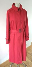 Women's Red Macintosh Mac Rain Trench Coat Long David Barry Uk 12