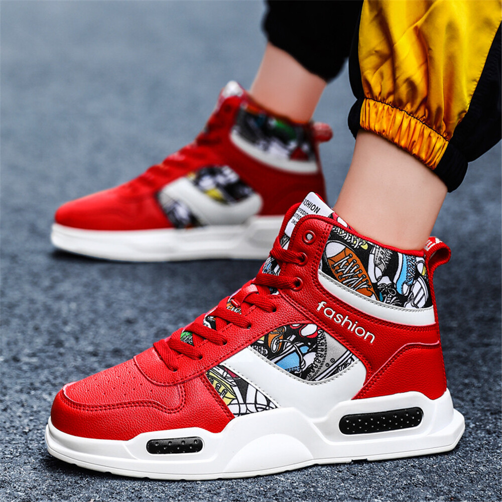 Men's Fashion Sports Shoes Outdoor Walking Tennis High Top Casual Shoes