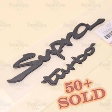 GENUINE Toyota Supra Rear Trunk Black  Nameplate “SUPRA TURBO” Badge 7544314180