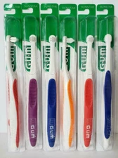 (6) Butler Gum #308 End Tuft Soft Tapered Trim Toothbrush -BEST PRICE!!!