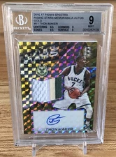 2016-17 SPECTRA THON MAKER ROOKIE PATCH AUTO GOLD RPA BGS 9 MINT BUCKS #06/10!