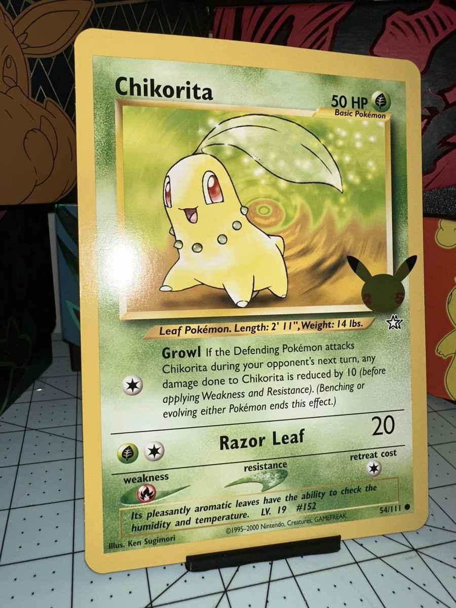 Chikorita 54/111 - 25th Anniversary - Jumbo Card - Nm | eBay